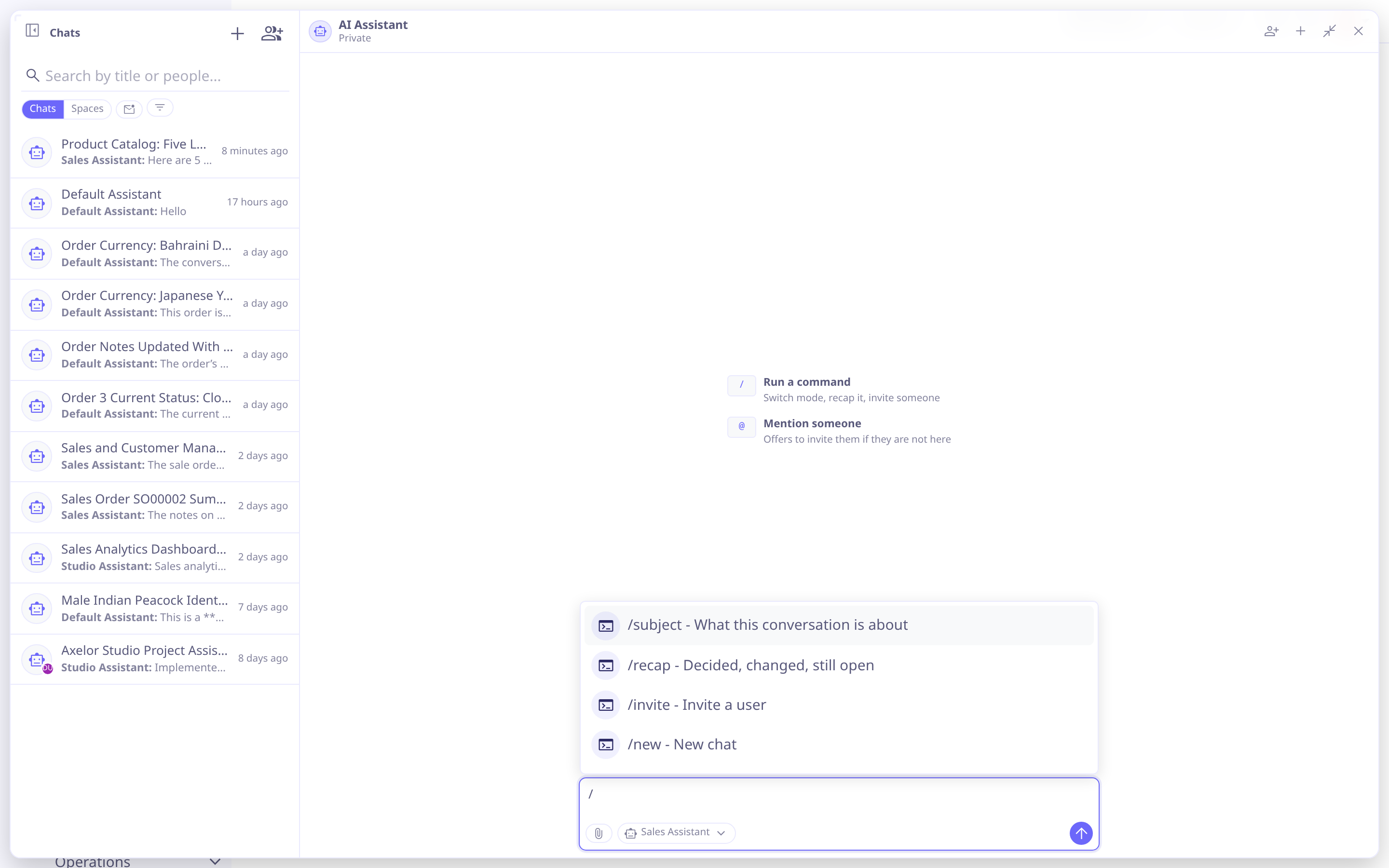 The command picker