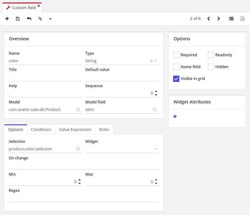 custom fields form