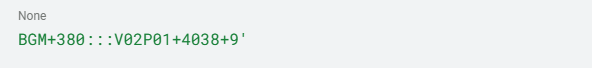 1.2. An example of a line that can be read in an Edifact.
