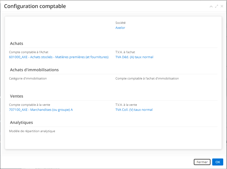 1.6. Ensuite, vous pouvez consulter la Configuration Comptable.