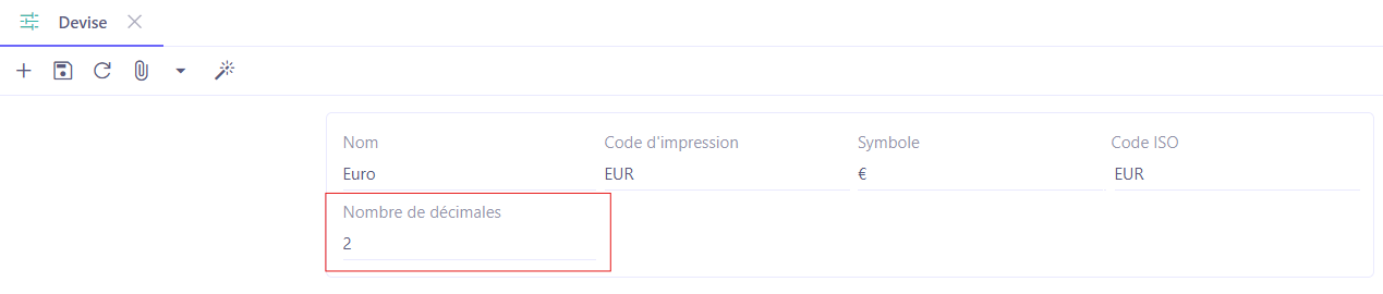 1.1. Gestion des décimales sur la devise.