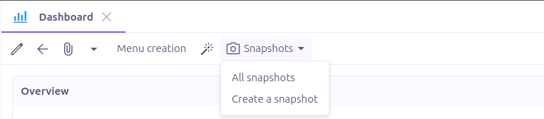 Snapshot menu