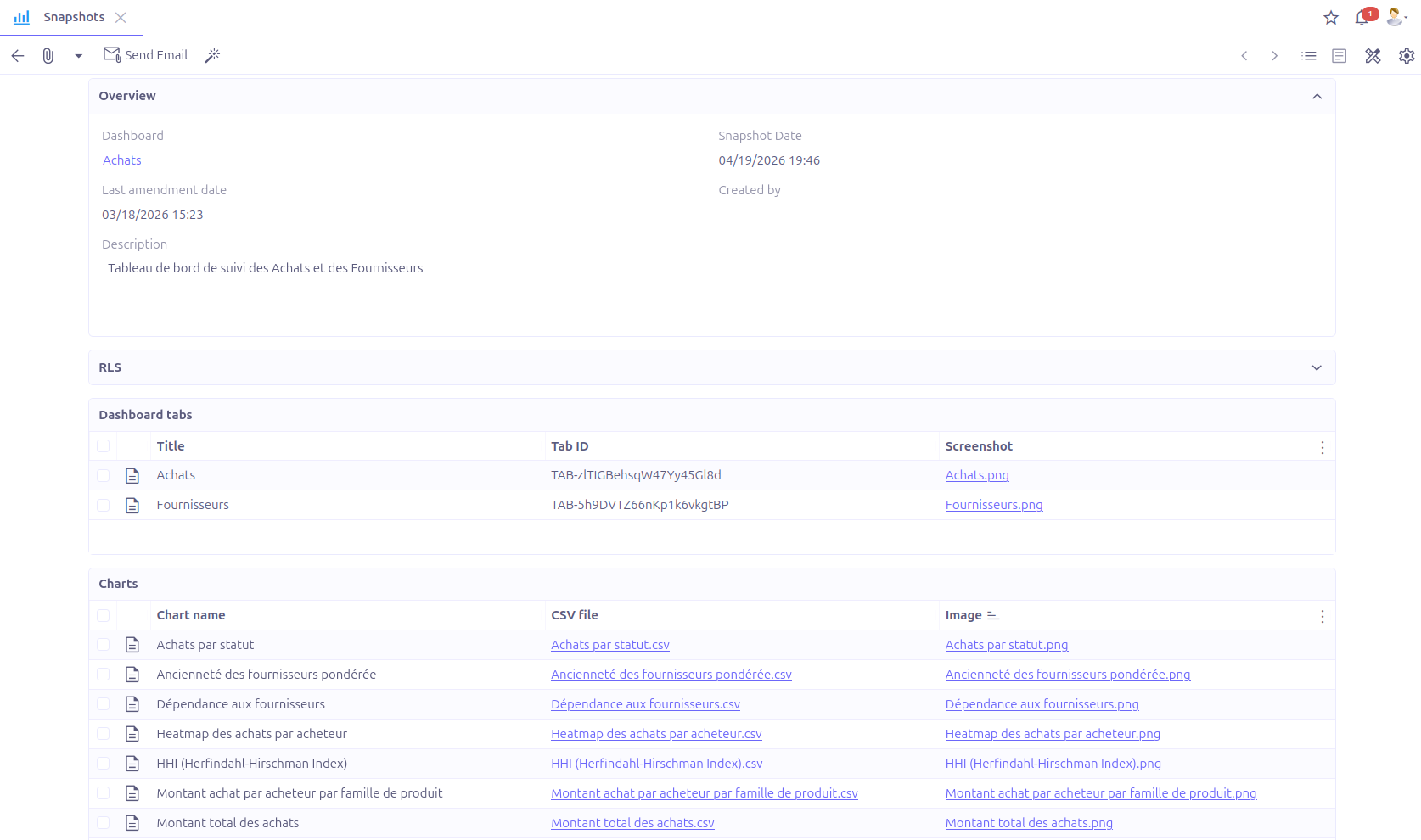 Snapshot view