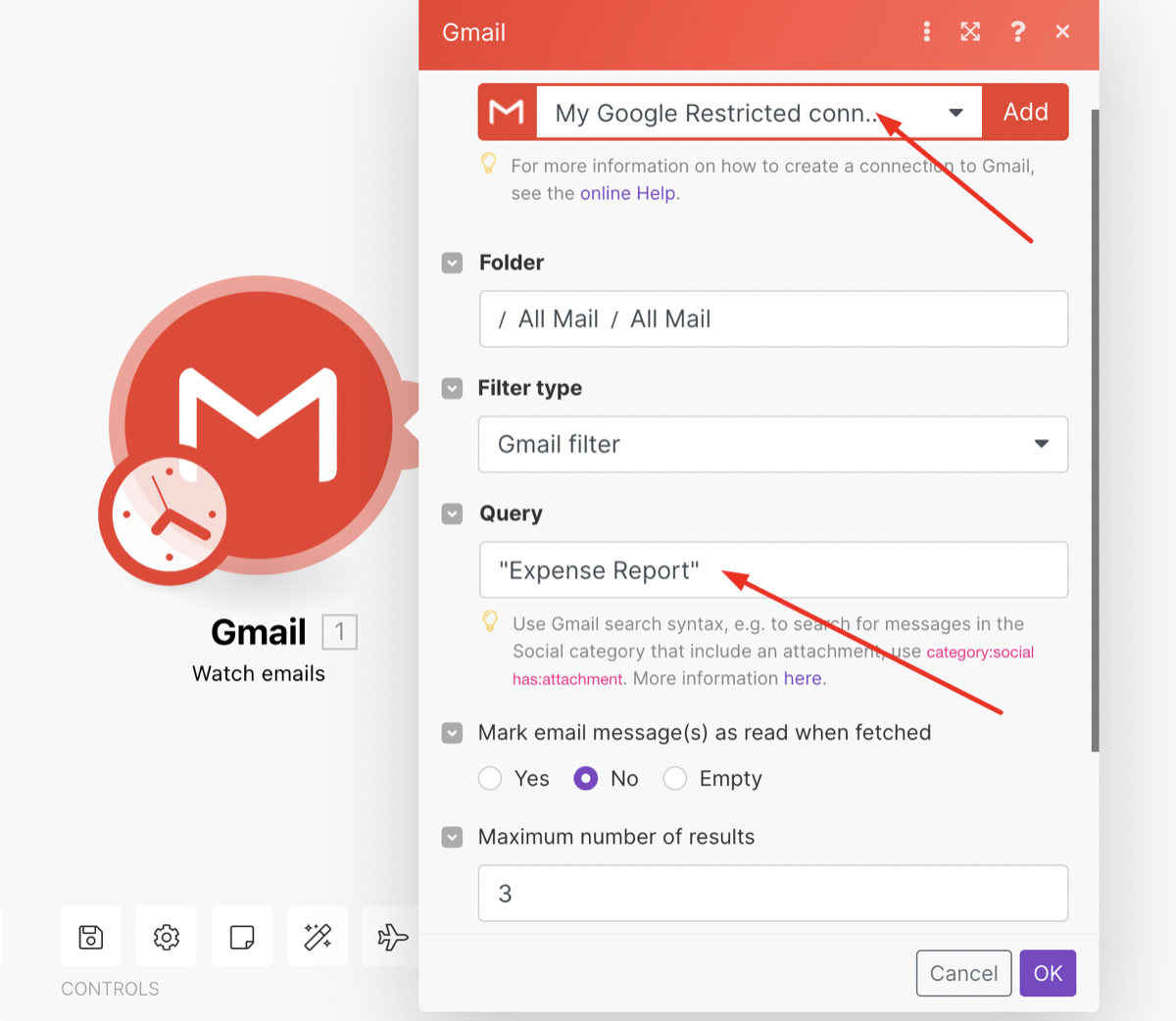 Gmail module configuration.png