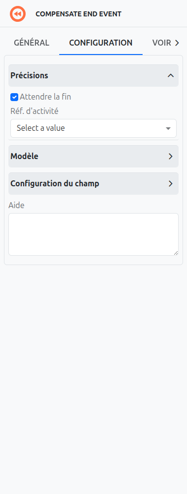 Axelor compensation event configuration