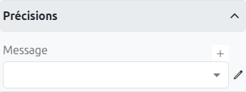 Message configuration