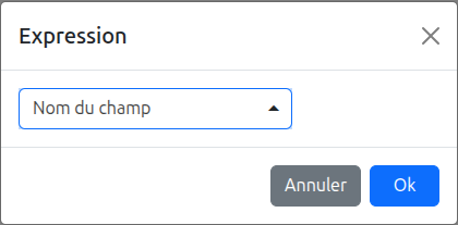 Field selector dialog