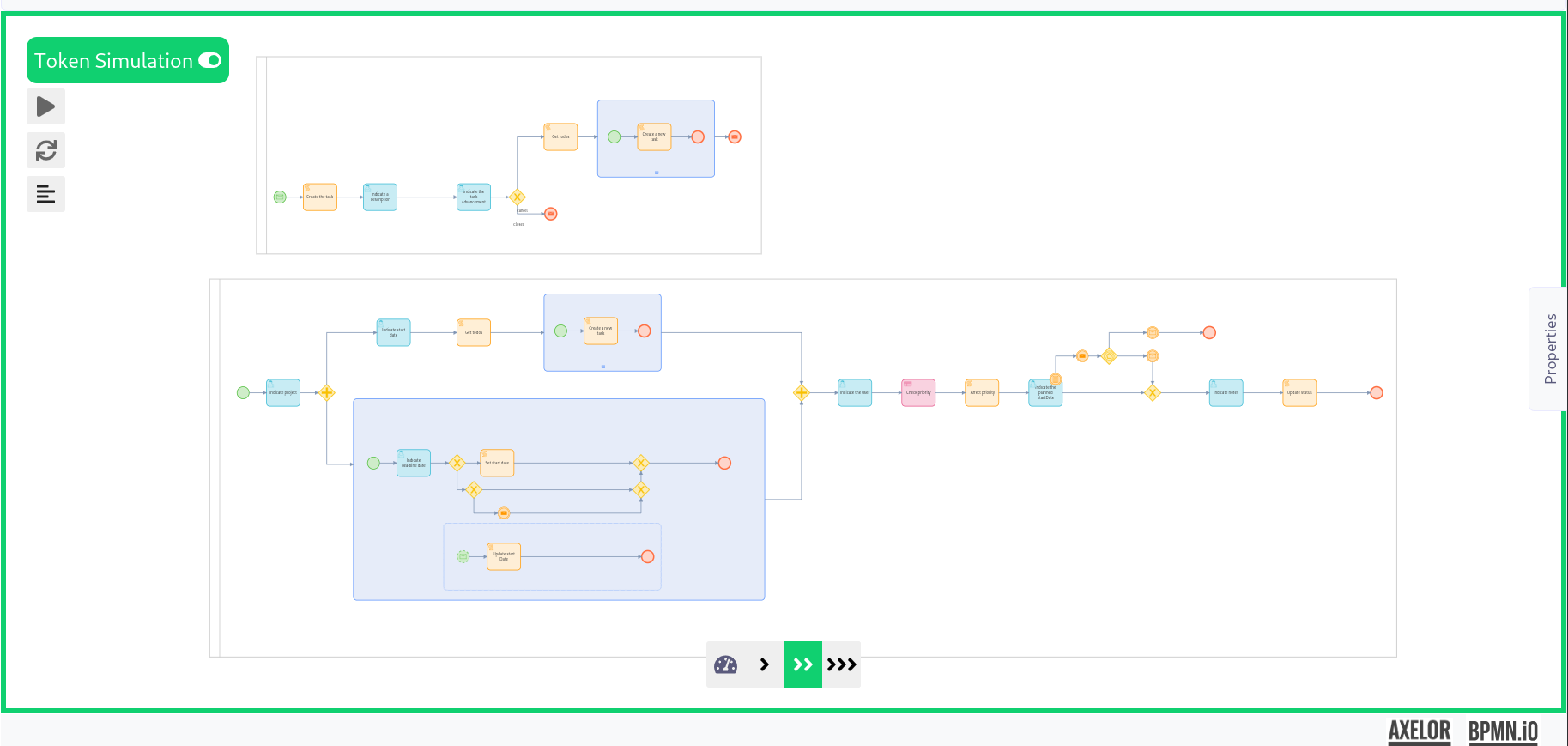 Token simulation base