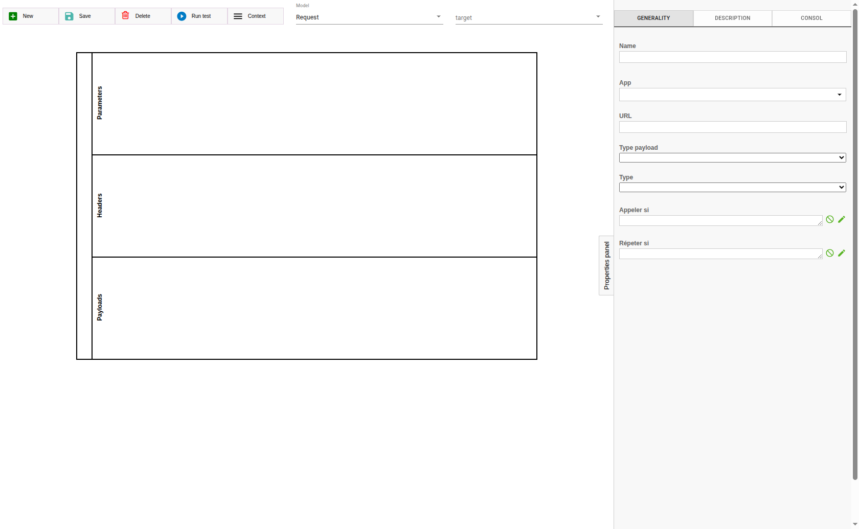 WS Builder interface