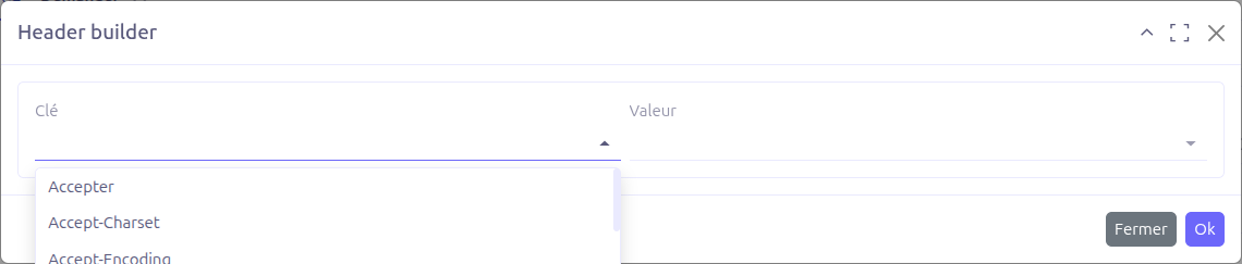 WS Request headers section