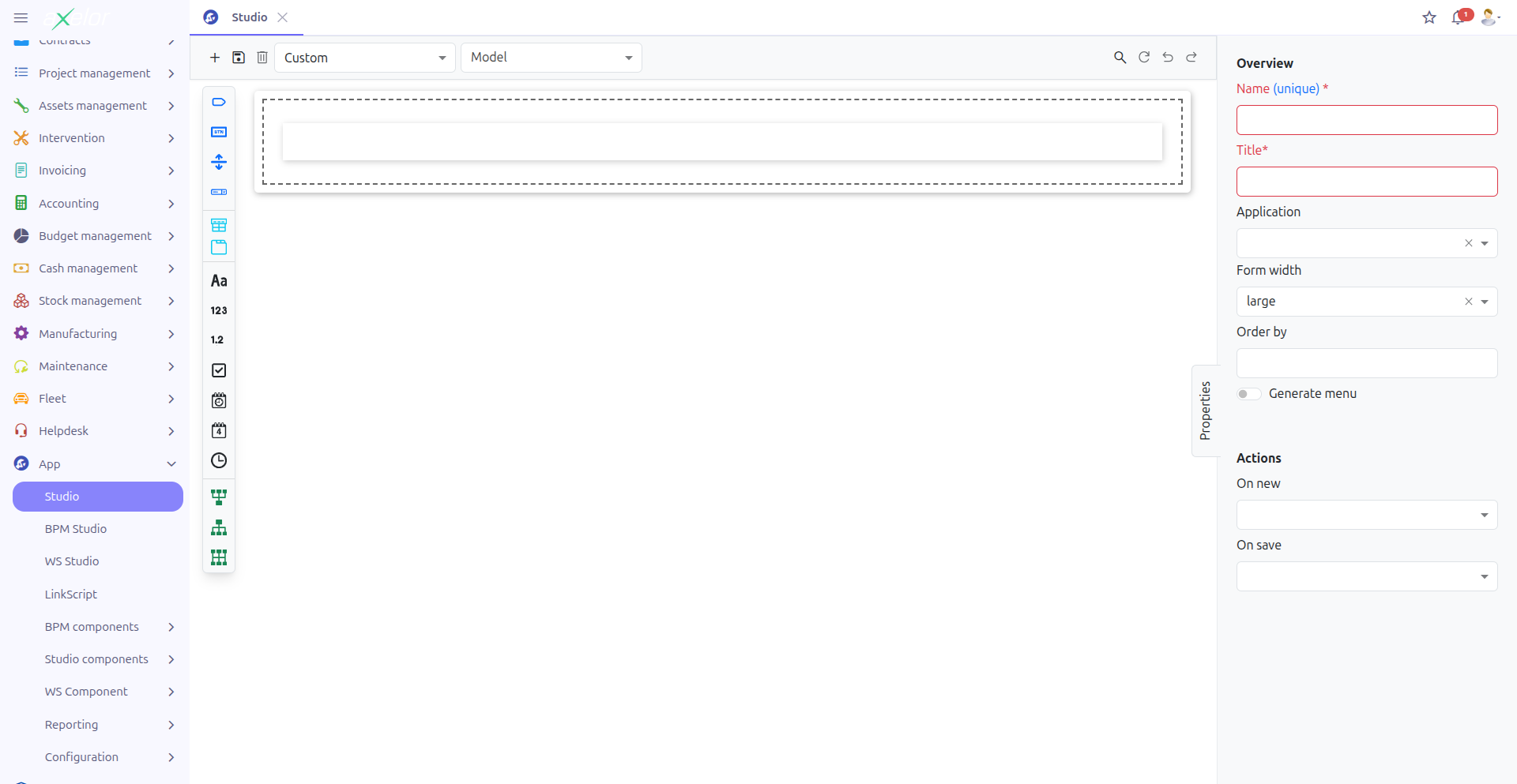 View Builder main interface
