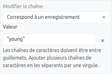 String rule editor