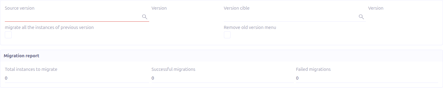 BPM Migration form