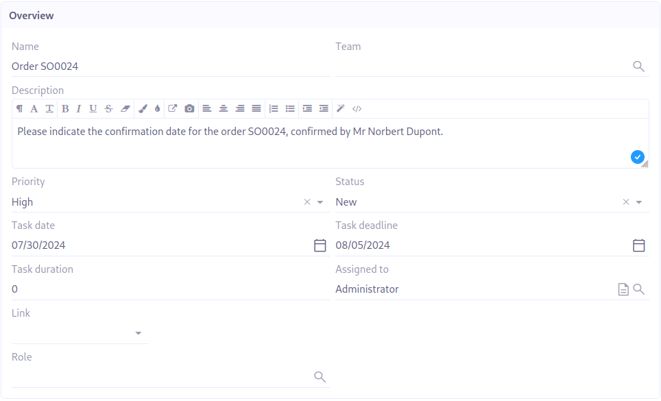 Created AOP task