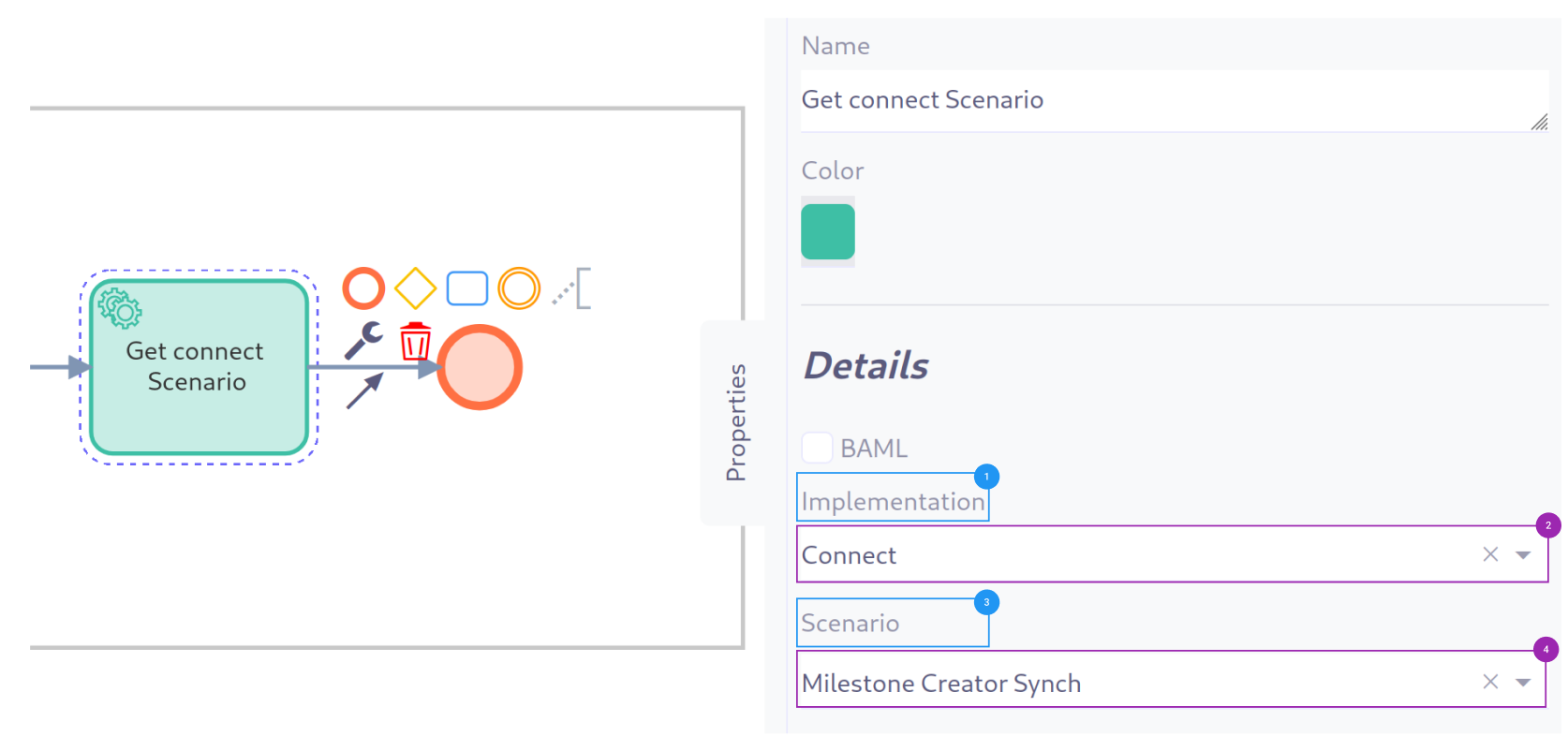 connect service task
