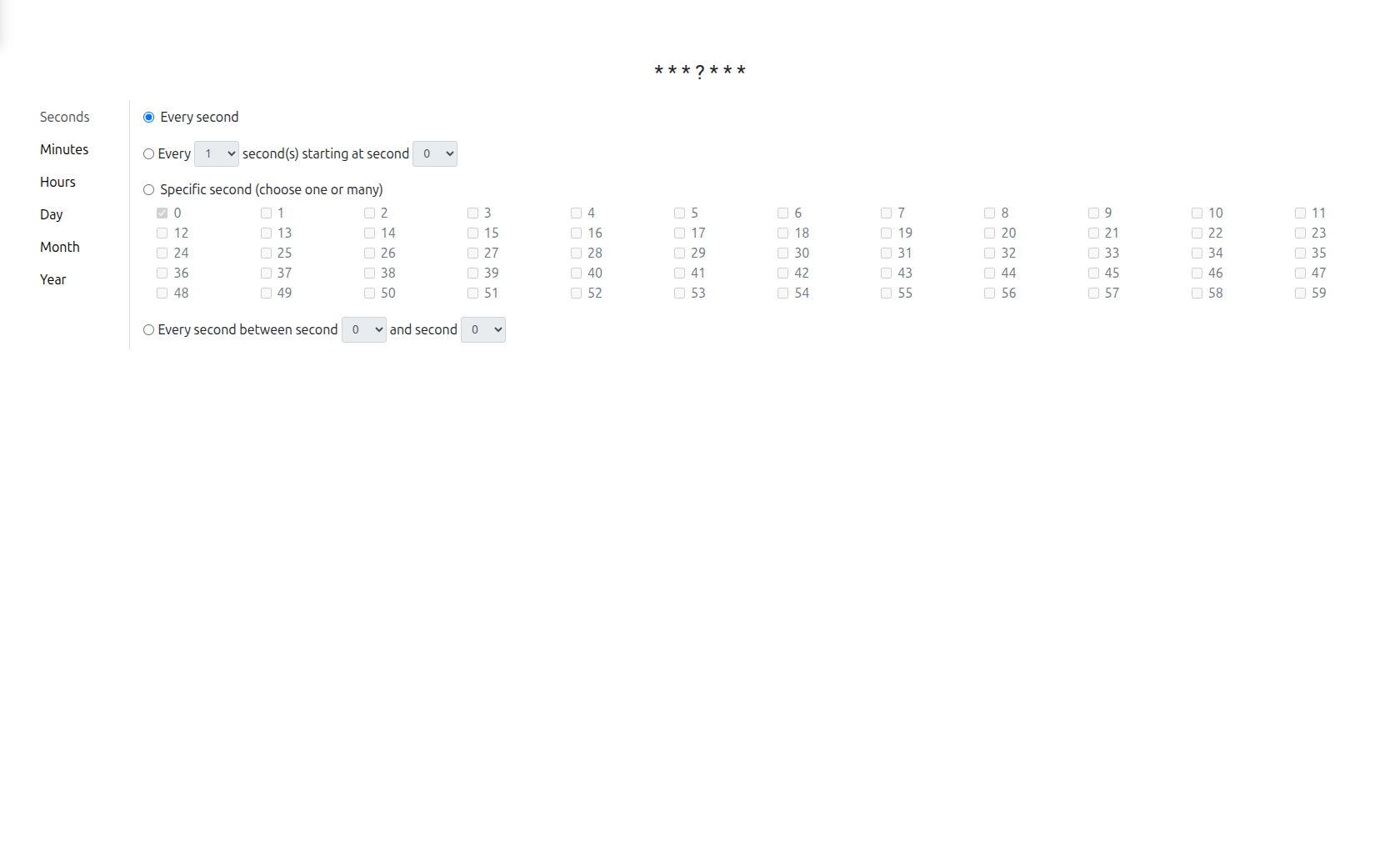 CRON Expression builder