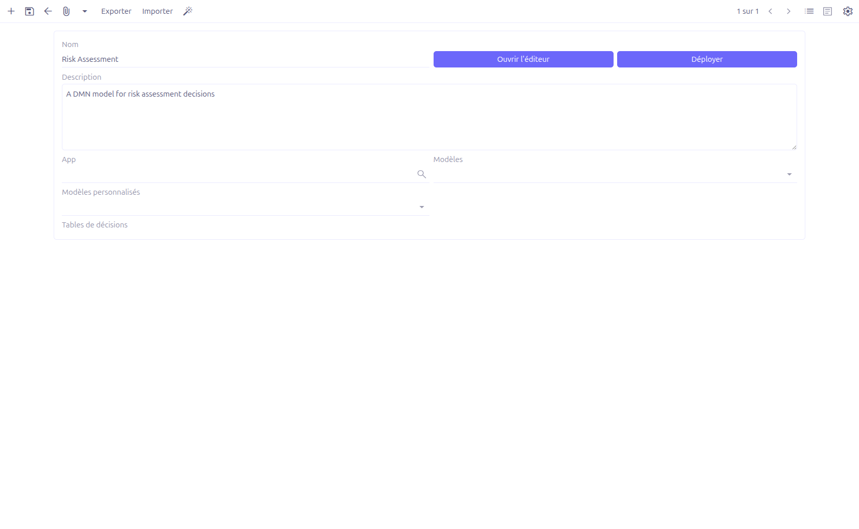DMN form overview
