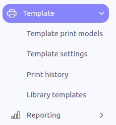 Template menu