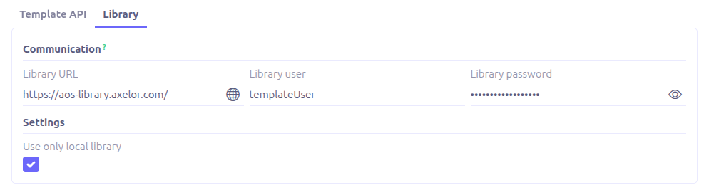 Template library config